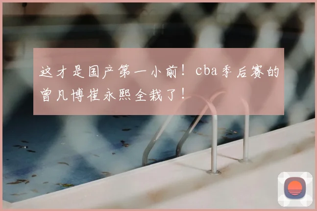 这才是国产第一小前！cba季后赛的曾凡博崔永熙全栽了！